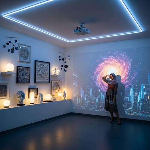 Neon Room Decor: Vibrant Luminescence & Artistic Projection