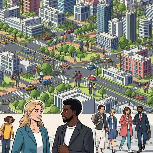 Modern Cityscape Connection: Urban Diversity and Connectivity