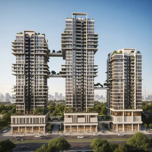 Innovative Residential Architecture with Iconic Mosque Views