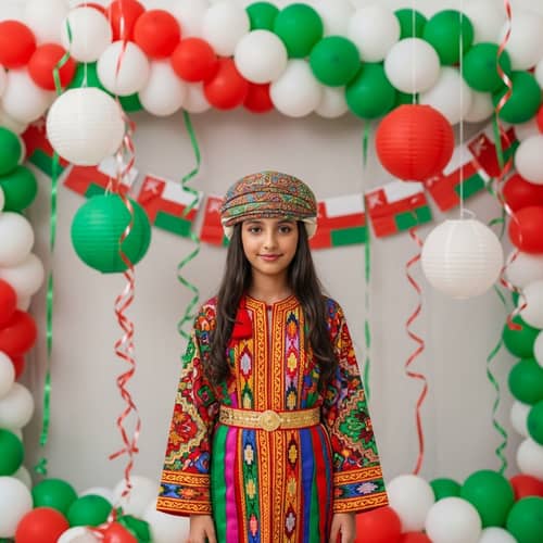 Omani National Day Celebration: Vibrant Traditional Dress