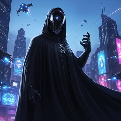 Dark Vador - Ominous Figure in Futuristic Setting