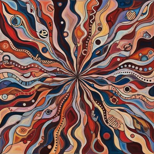 Vibrant Diversity Art: Fluid Shapes & Colorful Patterns