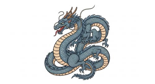 Cute Eastern Dragon Art | Dynamic Pose & Vibrant Colors