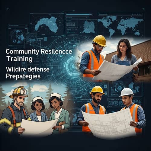 Community Resilience & Wildfire Defense Strategies Collage