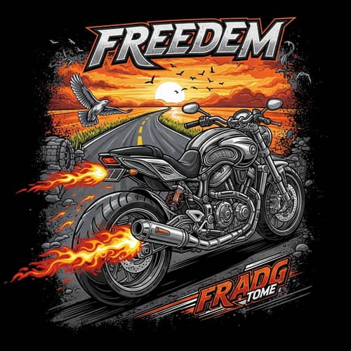 Intricately Designed Motorcycle T-Shirt for Enthusiasts