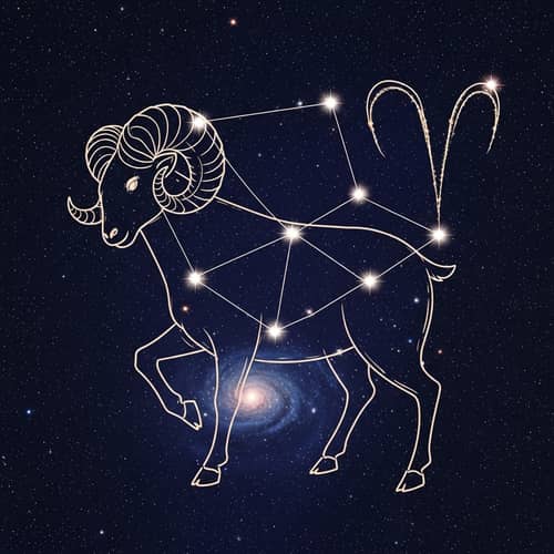 Aries Constellation: Starry Ram in Night Sky
