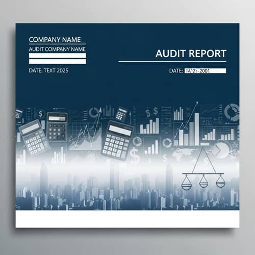 Professional Audit Report Cover Design Template