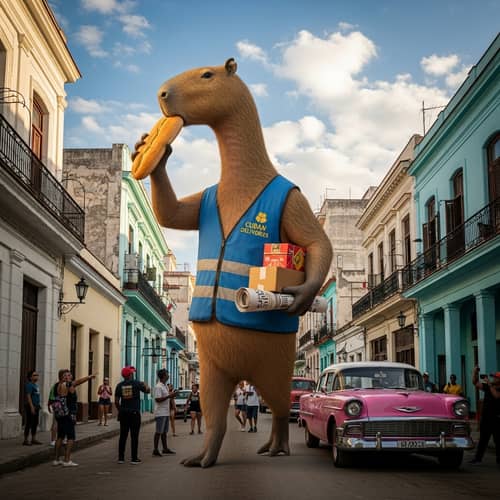Gigantic Creature Roaming Cuba Streets | Home Delivery