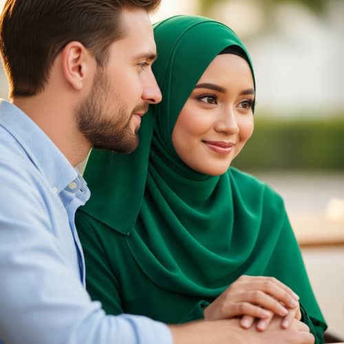 Interfaith Couple in Love | Muslim-Southeast Asian Woman, Christian-Western Man