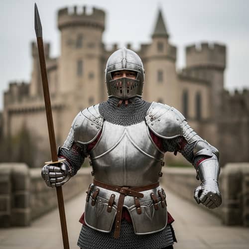 Medieval Armor Politician at Castle | Historical Politics