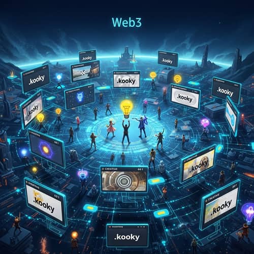 Innovative Web3 Digital Landscape with .kooky Domains and Decentralized Blockchain