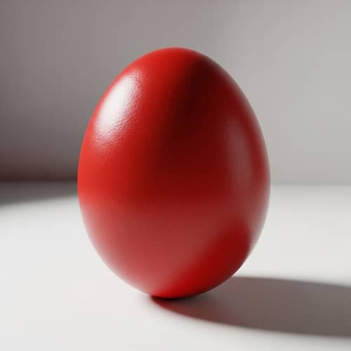 Vibrant Red Egg: Stunning Symbol of Elegance and Serenity
