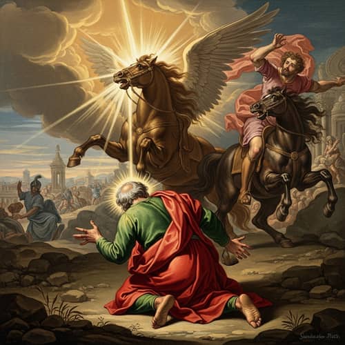 Saint Paul Conversion: Baroque Artwork Inspired by Luca Giordano