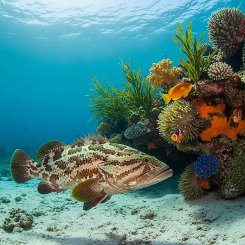 Hamour Fish in Natural Habitat - Underwater Marine Life