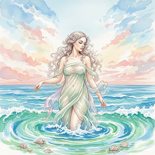 Aphrodite: Watercolor Goddess of Love Art