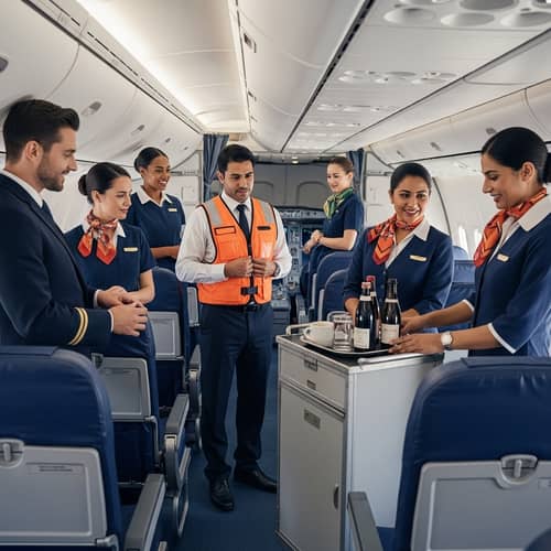 Diverse Group of Flight Attendants | Professional Airplane Crew