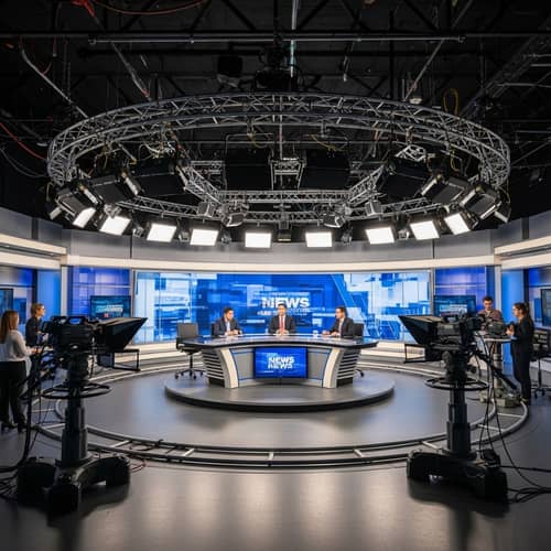 Modern News Broadcasting Studio | CNN Studios - Behind the Scenes