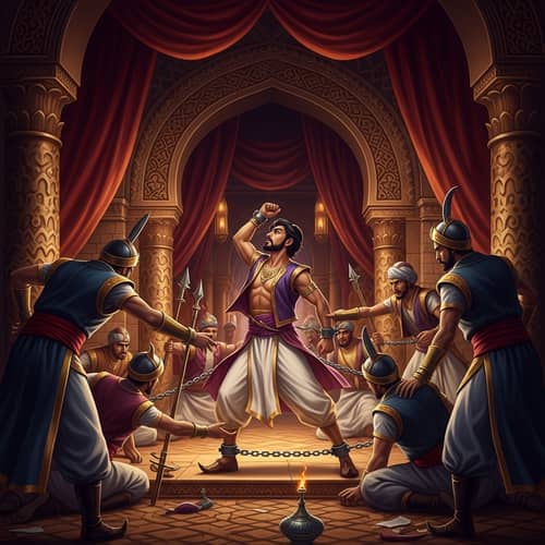 Dramatic Art of Prince Aladdin in Dark Fantasy
