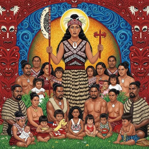 Maori Goddess of Humankind: Strength and Grace in Traditional Art
