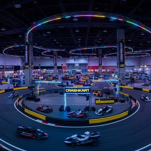CrashKart Racetrack: Indoor Convention Center Transformation