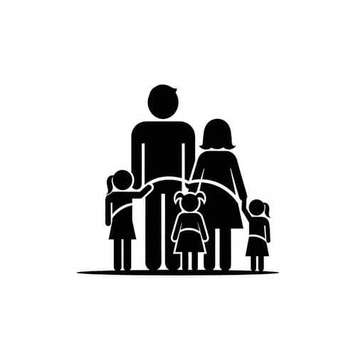 Symbolic Family of 5 Icon for Strong Unity | Website Name