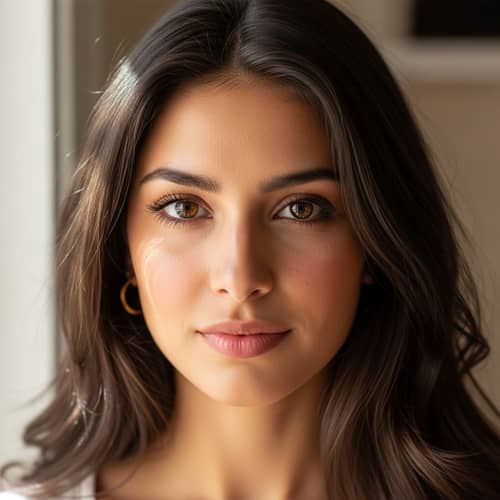 Captivating Portrait of Young Woman with Olive Skin | Mediterranean Beauty