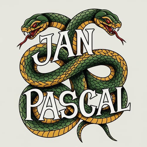 Traditional Style Snakes Jan and Pascal | Digital Drawing