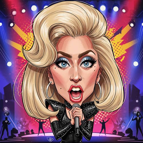 Lady Gaga Caricature Art Collection