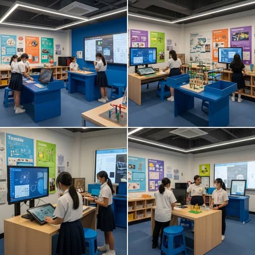 Immersive Learning Environment with Interactive Visuals