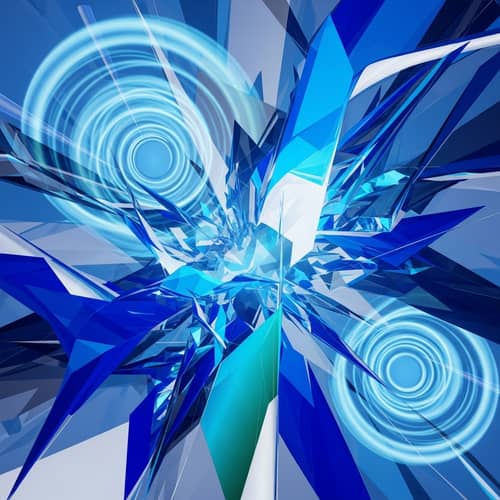 Exploring the Future: Abstract Blue Shapes