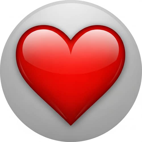 Vibrant Red Heart Emoji with 3D Effect