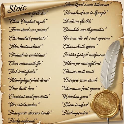 Stoic Quotes Collection on Parchment | Wisdom & Knowledge