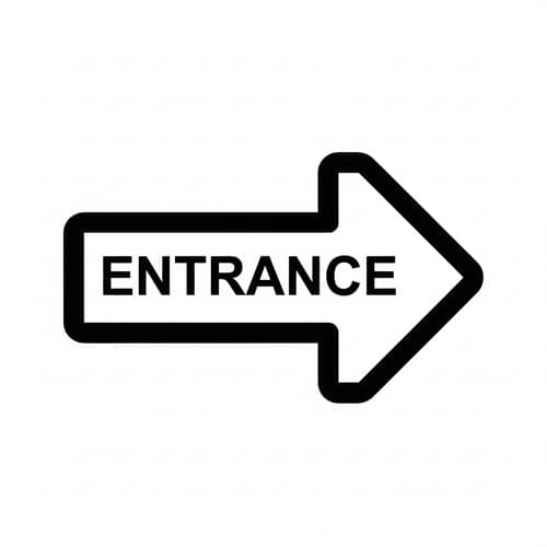 Bold Arrow Image for Building Entrance