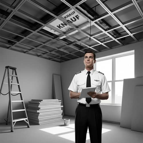 Professional Sailor in Room Renovation Scene