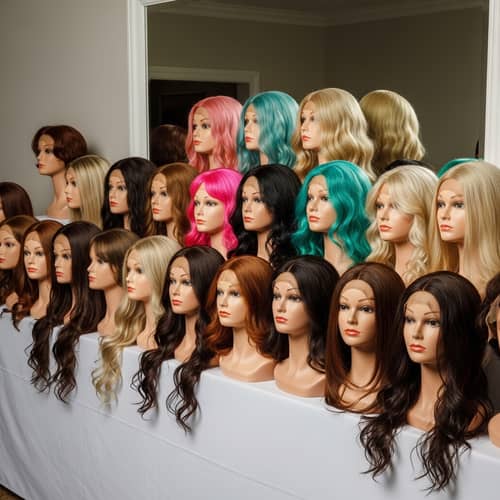Diverse Hair Wigs Display | Culturally Inspired Styles