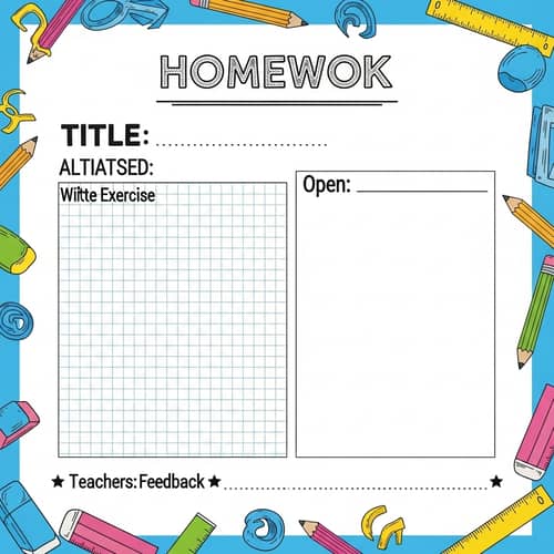 Vibrant Design for Homework | Grid Patterns, Doodles, Feedback