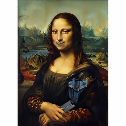 Modern Mona Lisa Oil Painting in Late Renaissance Style