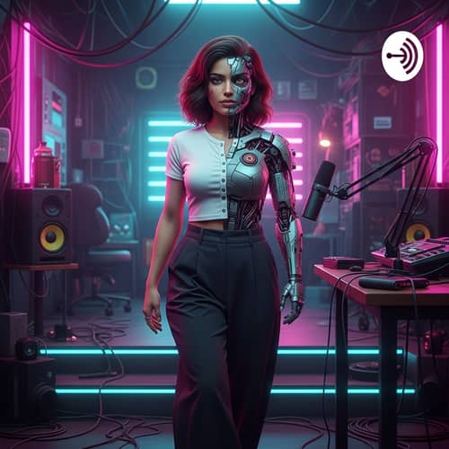 Cyberpunk Style: Futuristic 24-Year-Old Middle-Eastern Woman