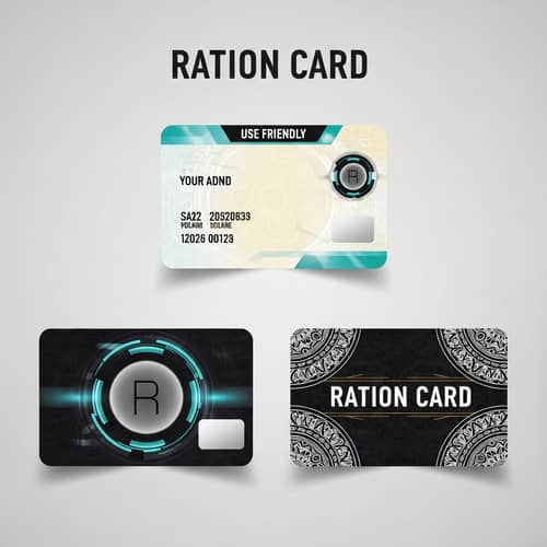 Modern and Colorful Ration Card Design