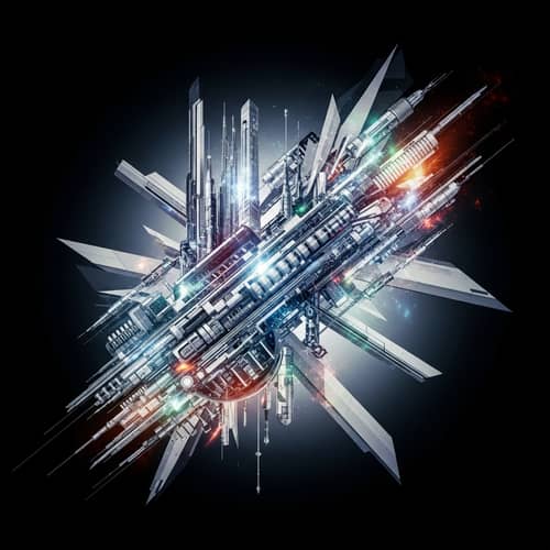 Futuristic Abstract Composition | Technological Evolution Art