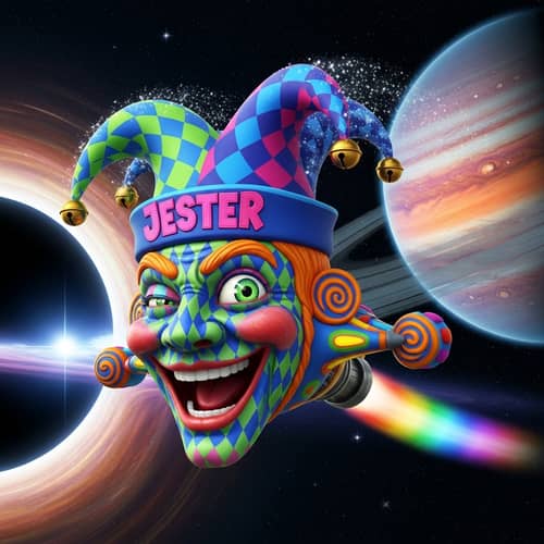 Jester Space Ship: Fantastical and Colorful Spacecraft