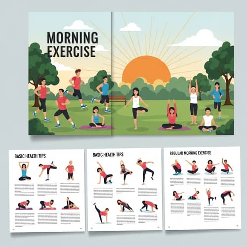 Morning Exercise Booklet: Illustrated Guides & Health Tips