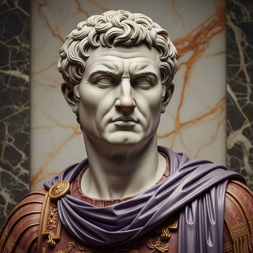 Marco Aurelio Portrait | Roman Sculpture Inspired Artwork