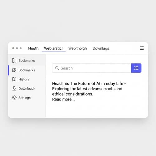 Efficient Web Browsing Interface | Minimalist Design