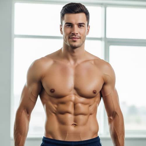 Physically Fit Man with Six-Pack Abs - Ideal Male Physique