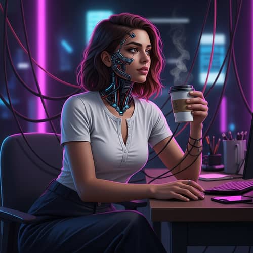 Futuristic Cybernetic Woman | Beauty in Future Tech