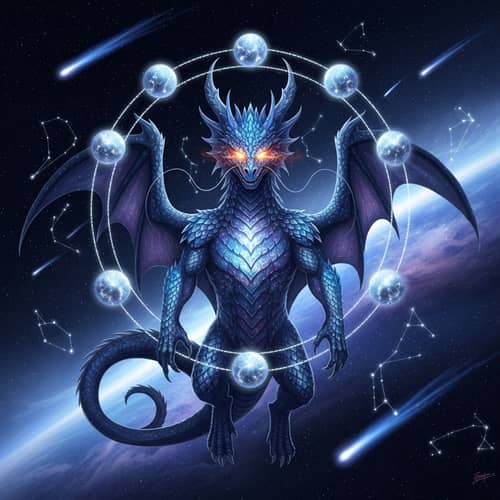 Majestic Cosmic Dragon: Ethereal Beauty in Deep Space