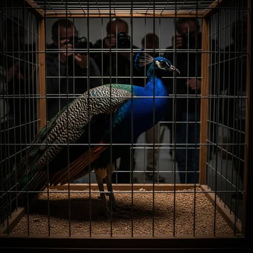 Vibrant Peacock with Dramatic Shadows | Macaw-Inspired Color Scheme