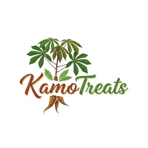 Delicious KamoTreats Logo Design | Fresh Cassava Business