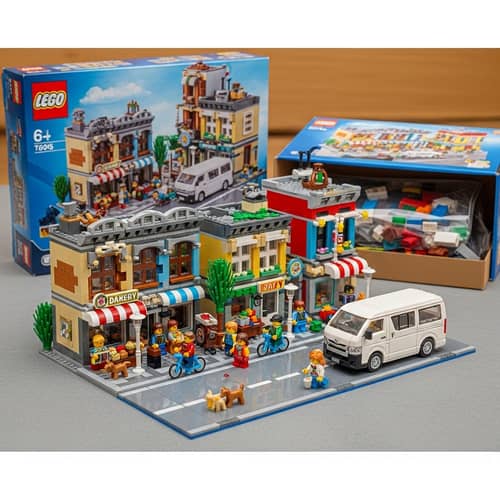 High-Definition Lego Set Photo with Toyota Hiace Van